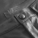 Depeche leather wear Caroline RW chino stretch leather pant Pants 129 Dark grey