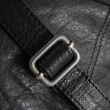 DEPECHE Classic bumbag in soft washed leather Bumbag 099 Black (Nero)