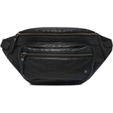 DEPECHE Classic bumbag in soft washed leather Bumbag 099 Black (Nero)