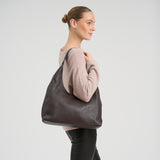 DEPECHE Classic calf leather shoulder bag Shoulderbag / Handbag 033 Mocca