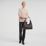 DEPECHE Classic calf leather shoulder bag Shoulderbag / Handbag 033 Mocca