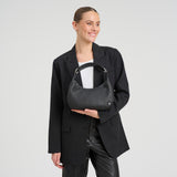 DEPECHE Classic calf leather shoulder bag Shoulderbag / Handbag 099 Black