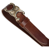 DEPECHE Classic leather jeans belt Belts 161 Dark brown