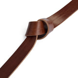DEPECHE Classic leather jeans belt Belts 161 Dark brown