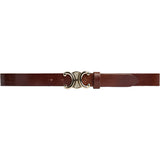 DEPECHE Classic leather jeans belt Belts 161 Dark brown
