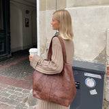 DEPECHE Classic leather shopper bag in timeless design Shopper 133 Brandy
