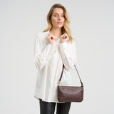 DEPECHE Classic leather shoulderbag Shoulderbag / Handbag 106 Coffee