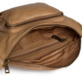 DEPECHE Classic must-have leather bumbag Bumbag 156 Camel