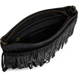 DEPECHE Clutch with fringes Clutch 099 Black (Nero)