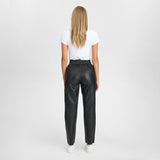 Depeche leather wear Cool Belle leather baggy pants Pants 099 Black (Nero)