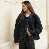 Depeche Clothing Susan denim jacket Jackets 099 Black (Nero)