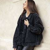 Depeche Clothing Susan denim jacket Jackets 099 Black (Nero)