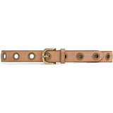 DEPECHE Cool jeans leather belt decorated with large eyelets Belts 012 Nature