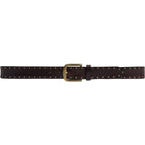 DEPECHE Cool leather belt with details Belts 161 Dark brown
