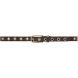 DEPECHE Cool narrow belt with details Belts 179 Brown/Brass