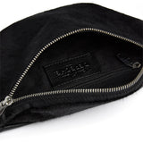 DEPECHE Hair-on leather bumbag Bumbag 095 Jet Black