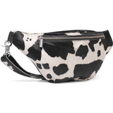 DEPECHE Hair-on leather bumbag Bumbag 099 Black (Nero)