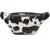 DEPECHE Hair-on leather bumbag Bumbag 099 Black (Nero)
