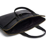 DEPECHE Cow leather computer sleeve with handles Accessories 099 Black