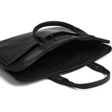 DEPECHE Cow leather computer sleeve with handles Accessories 226 Black/Black