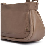 DEPECHE Cow leather crossover bag with tube details Cross over 224 Taupe