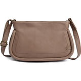 DEPECHE Cow leather crossover bag with tube details Cross over 224 Taupe