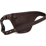 DEPECHE Cow leather saddle-style bumbag Bumbag 106 Coffee
