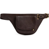 DEPECHE Cow leather saddle-style bumbag Bumbag 106 Coffee