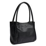 DEPECHE Cow leather shoulder bag with tube straps Shoulderbag / Handbag 099 Black