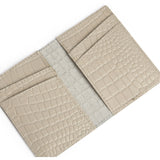DEPECHE Croco embossed leather card holder Purse / Credit card holder 325 Sand Croco