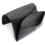 DEPECHE Croco embossed leather card holder Purse / Credit card holder 343 Black croco