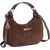 DEPECHE Suede crossbody bag Crossover 008 Chocolate