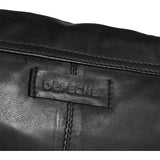 DEPECHE Crossbody leather bag decorated with metal loop Cross over 099 Black (Nero)