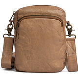 DEPECHE Crossover bag in strong and nice leather quality Cross over 156 Camel