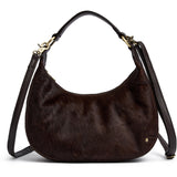 DEPECHE Crossover in hair-on calf leather Cross over 161 Dark brown