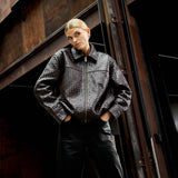 Depeche leather wear Debbie Bomber Jacket Jacket 008 Chocolate