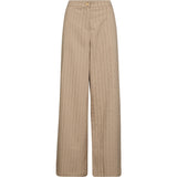 Depeche Clothing Dolia HW Pants Full Length Pants 287 Cream Pin Stripe