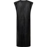 Depeche leather wear Eliza long leather vest Vest 099 Black