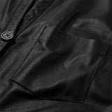 Depeche leather wear Eliza long leather vest Vest 099 Black