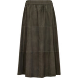 Depeche leather wear Evelyn suede skirt Skirts 054 Khaki