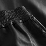 Depeche leather wear Everlyn leather skirt with elastic in waist Skirts 099 Black (Nero)