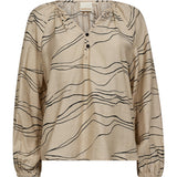 Depeche Clothing Evy blouse (LS) Blouse 286 Cream Graphic