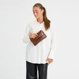 DEPECHE Fashion Favourites croco leather clutch Clutch 326 Cognac Croco