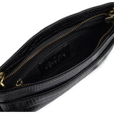 DEPECHE Fashion Favourites croco leather clutch Clutch 343 Black croco