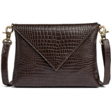 DEPECHE Fashion Favourites croco leather clutch Clutch 265 Brown Croco