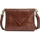 DEPECHE Fashion Favourites croco leather clutch Clutch 326 Cognac Croco