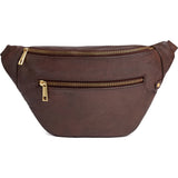 DEPECHE Feminine bumbag in soft leather Bumbag 106 Coffee