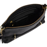 DEPECHE Golden Chic calf leather clutch Clutch 099 Black