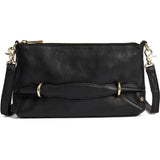 DEPECHE Golden Chic calf leather clutch Clutch 099 Black
