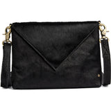 DEPECHE Hair-on leather clutch Clutch 095 Jet Black